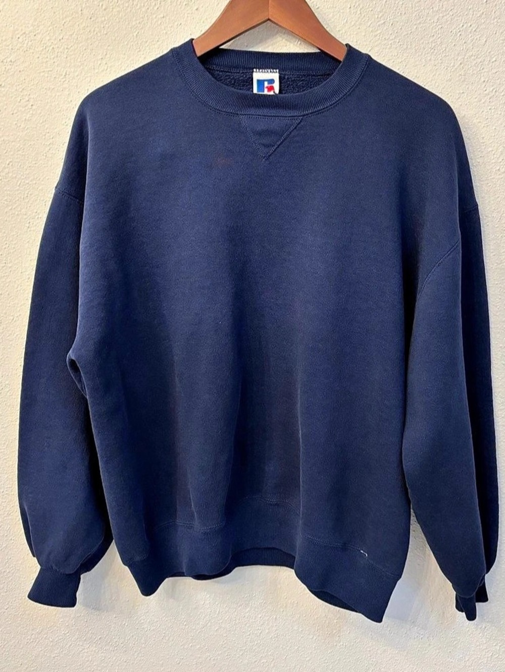 Russell Athletic Vintage 90z V-Insert Crewneck Sweatshirt Blue